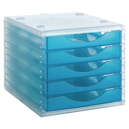 MÓDULO ARCHIVO 2000 5 CAJONES TRANSLÚCIDOS