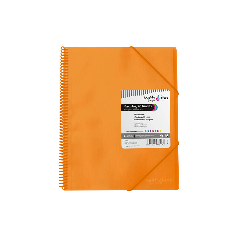 CARPETA GRAFOPLÁS CON 40 FUNDAS MAXIPLÁS PP MULTILINE CARPETA GRAFOPLÁS CON 40 FUNDAS MAXIPLÁS PP MULTILINE