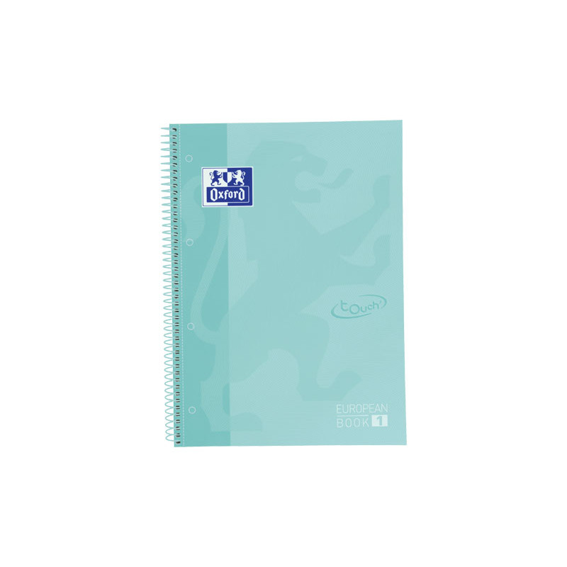 CUADERNO OXFORD "EUROPEANBOOK 1 TOUCH" A4+ 80h COLORES PASTEL