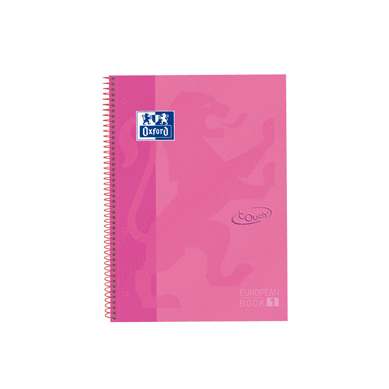 CUADERNO OXFORD "EUROPEANBOOK 1 TOUCH" A4+ 80h COLORES PASTEL