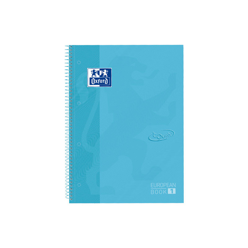 CUADERNO OXFORD "EUROPEANBOOK 1 TOUCH" A4+ 80h COLORES PASTEL