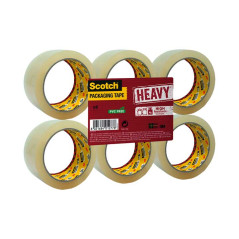 PACK 6 ROLLOS CINTA EMBALAR SCOTCH 371 50mmx132m