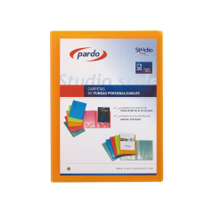 CARPETA 50 FUNDAS PARDO "STUDIO STYLE" PERSONALIZABLE A4