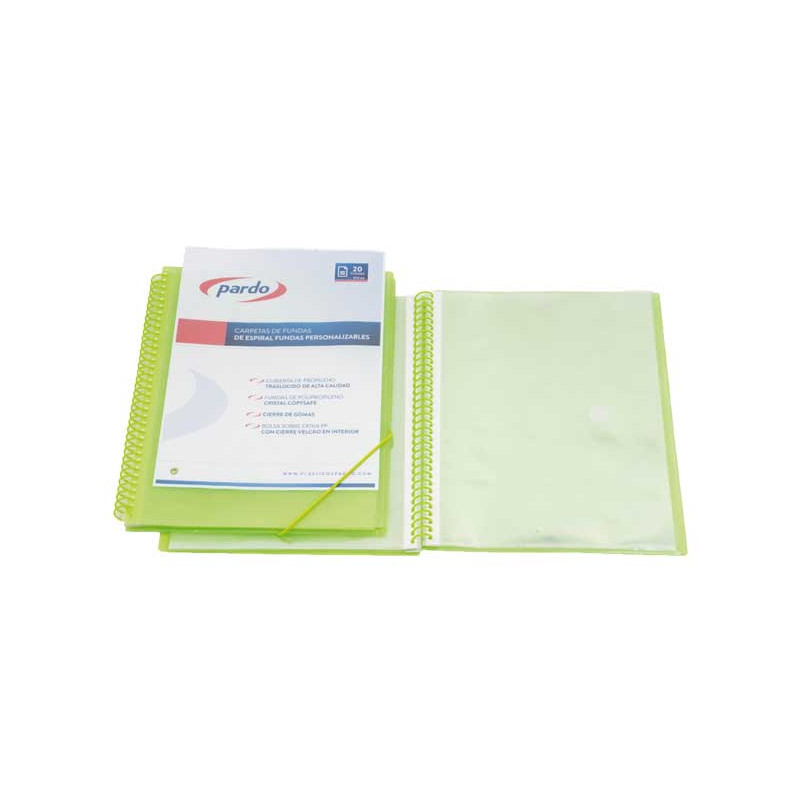 CARPETA DE ESPIRAL PARDO 30 FUNDAS CON GOMAS CARPETA DE ESPIRAL PARDO 30 FUNDAS CON GOMAS