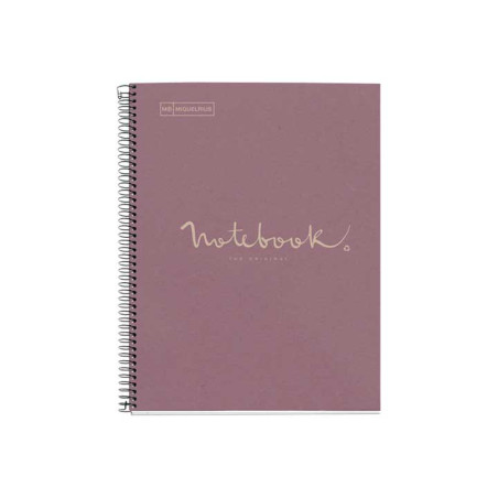 CUADERNO MIQUEL RIUS NOTEBOOK 1 ESPIRAL "ECO EMOTIONS" 80h A4 5x5