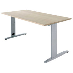 MESA OPERATIVA CARVING 200x80cm ESTRUCTURA METÁLICA ALUMINIO