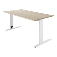 MESA OPERATIVA CARVING 120x80cm ESTRUCTURA METÁLICA BLANCA