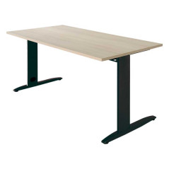 MESA OPERATIVA CARVING 180x80cm ESTRUCTURA METÁLICA NEGRA