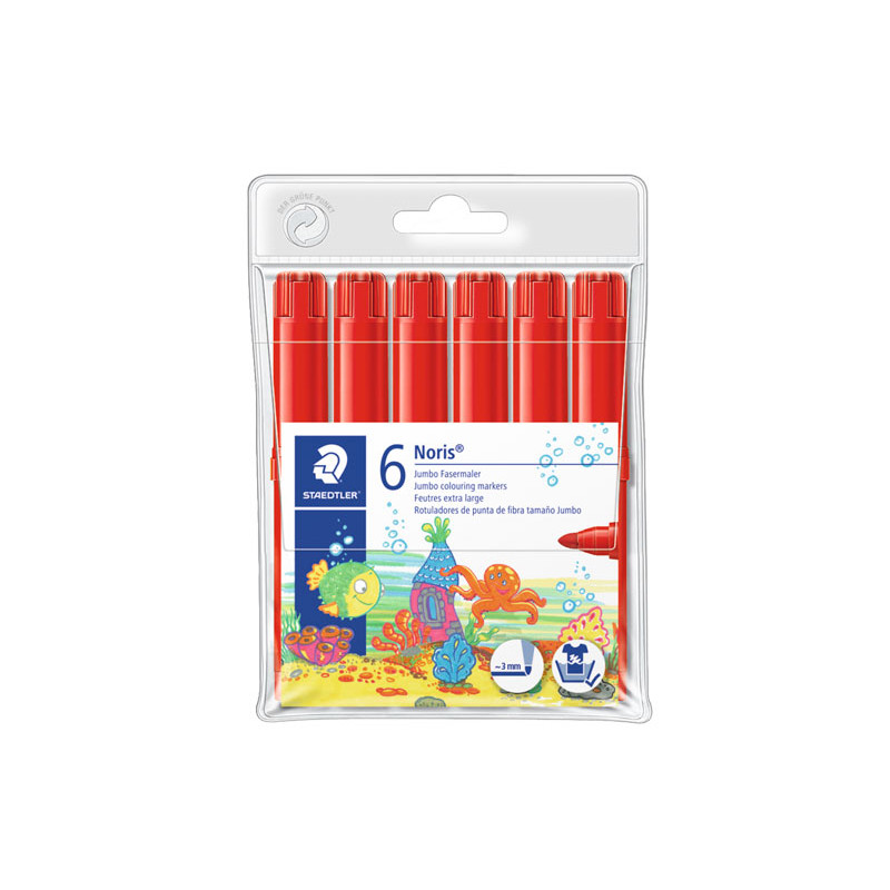 PACK 6 ROTULADORES STAEDTLER NORIS JUMBO