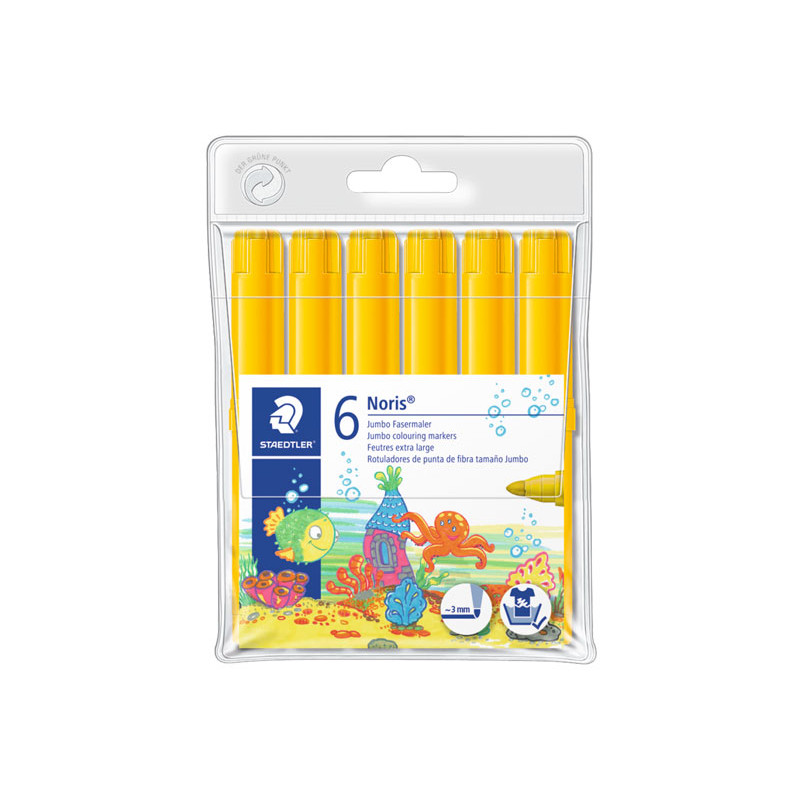 PACK 6 ROTULADORES STAEDTLER NORIS JUMBO