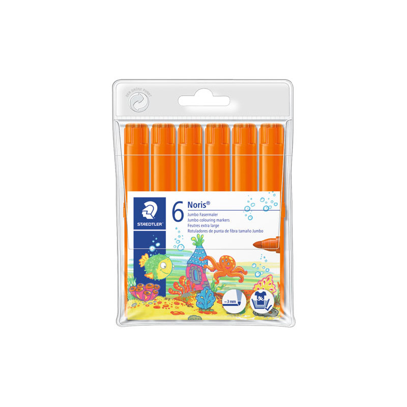 PACK 6 ROTULADORES STAEDTLER NORIS JUMBO