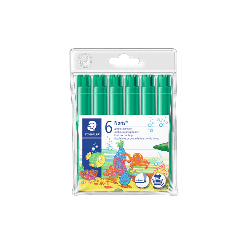 PACK 6 ROTULADORES STAEDTLER NORIS JUMBO