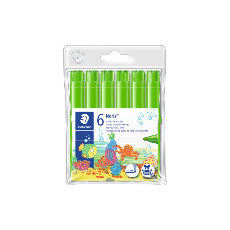 PACK 6 ROTULADORES STAEDTLER NORIS JUMBO