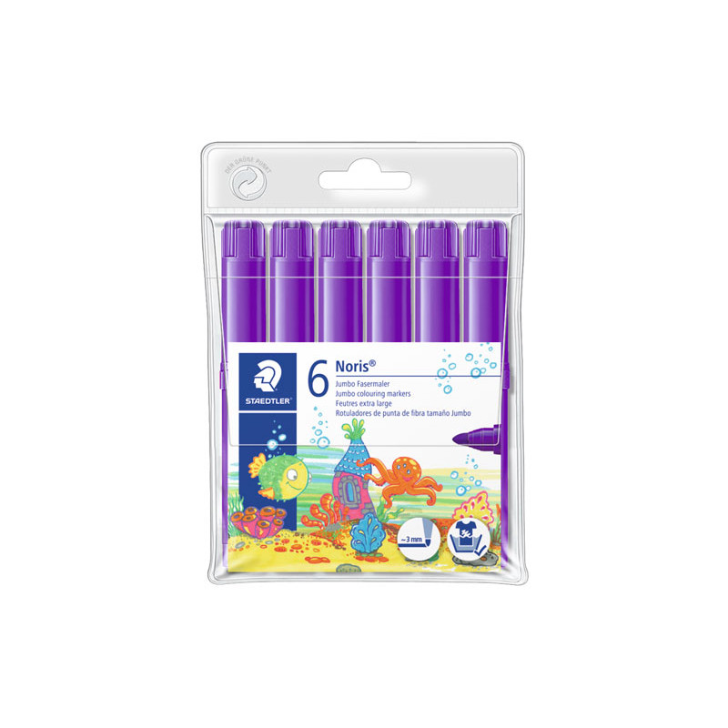 PACK 6 ROTULADORES STAEDTLER NORIS JUMBO