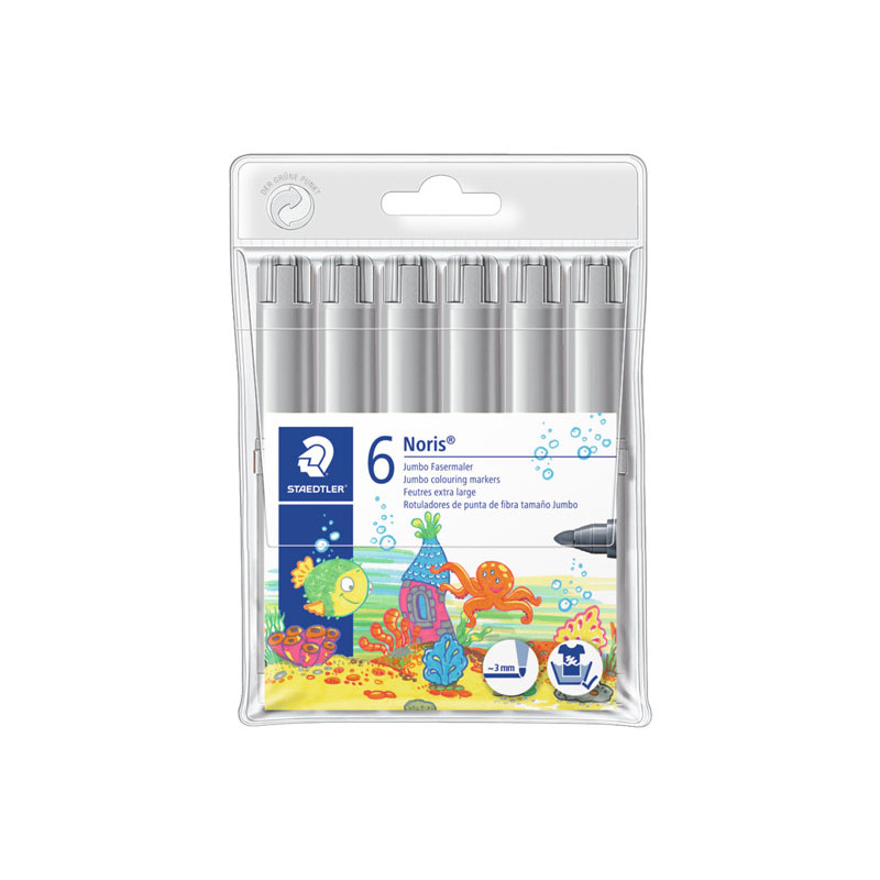 PACK 6 ROTULADORES STAEDTLER NORIS JUMBO