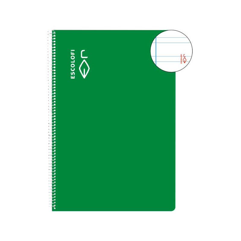 CUADERNO ESPIRAL 100h ESCOLOFI Fº PAUTA 3,5 CON MARGEN