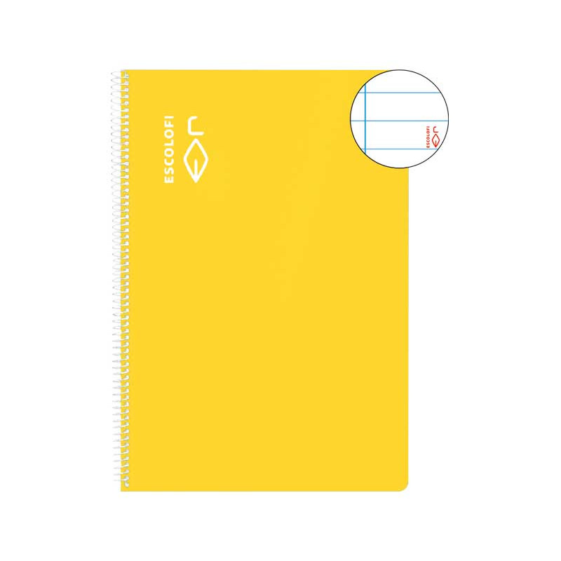 CUADERNO ESPIRAL 100h ESCOLOFI Fº HORIZONTAL CON MARGEN