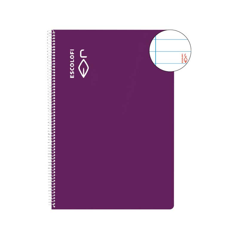 CUADERNO ESPIRAL 100h ESCOLOFI Fº HORIZONTAL CON MARGEN