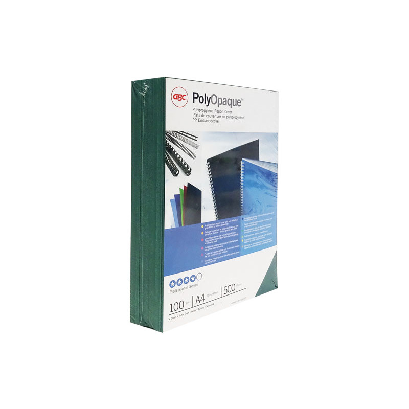 CAJA 100 CUBIERTAS GBC POLYCOVERS 500 MICRAS