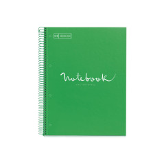 CUADERNO MIQUEL RIUS NOTEBOOK 1 ESPIRAL "EMOTIONS" 80h A4 5x5 INTENSOS