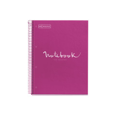 CUADERNO MIQUEL RIUS NOTEBOOK 1 ESPIRAL "EMOTIONS" 80h A4 5x5 INTENSOS