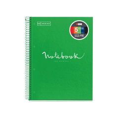 CUADERNO MIQUEL RIUS NOTEBOOK 5 "EMOTIONS" CARTÓN 120h A4 5x5 INTENSOS