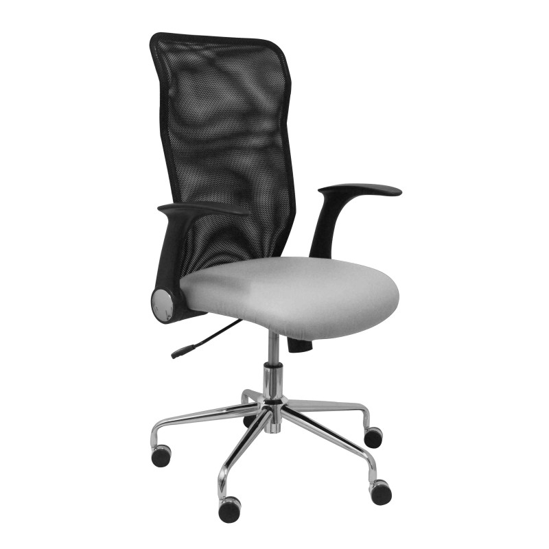 SILLA MINAYA SÍMILPIEL CON BRAZOS MALLA NEGRA SILLA MINAYA SÍMILPIEL CON BRAZOS MALLA NEGRA