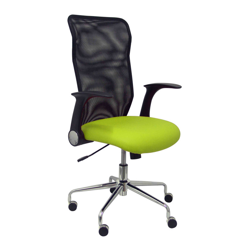 SILLA MINAYA SÍMILPIEL CON BRAZOS MALLA NEGRA SILLA MINAYA SÍMILPIEL CON BRAZOS MALLA NEGRA