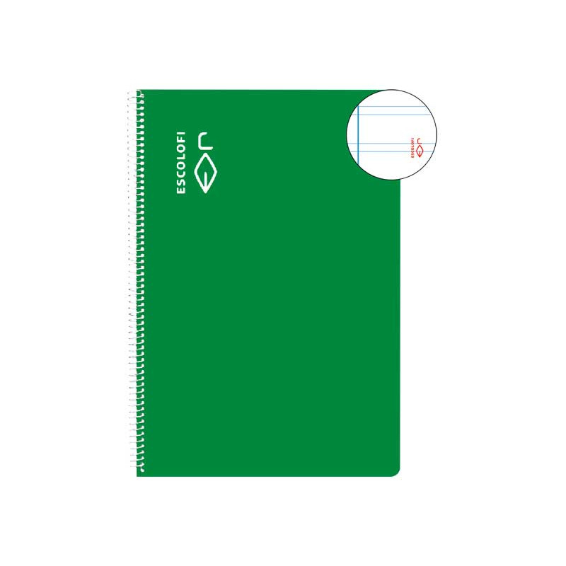 CUADERNO ESPIRAL 100h ESCOLOFI Fº PAUTA 2,5 CON MARGEN