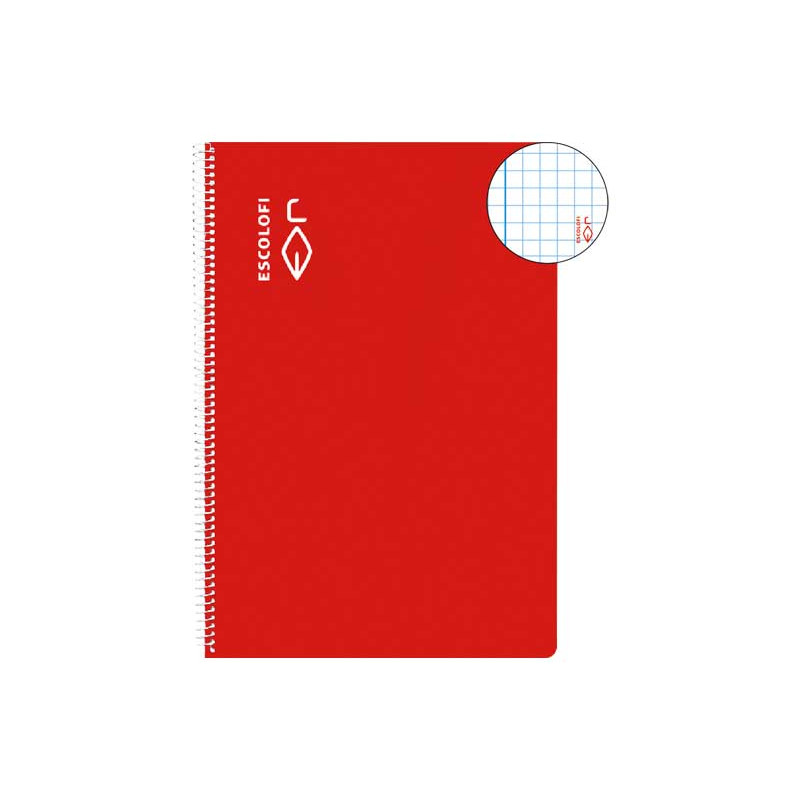 CUADERNO ESPIRAL 80h ESCOLOFI A4 4x4 CON MARGEN