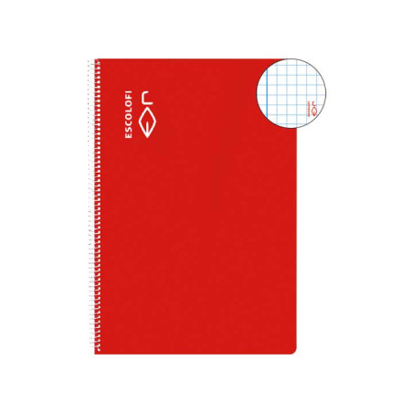 CUADERNO ESPIRAL 80h ESCOLOFI A4 4x4 CON MARGEN
