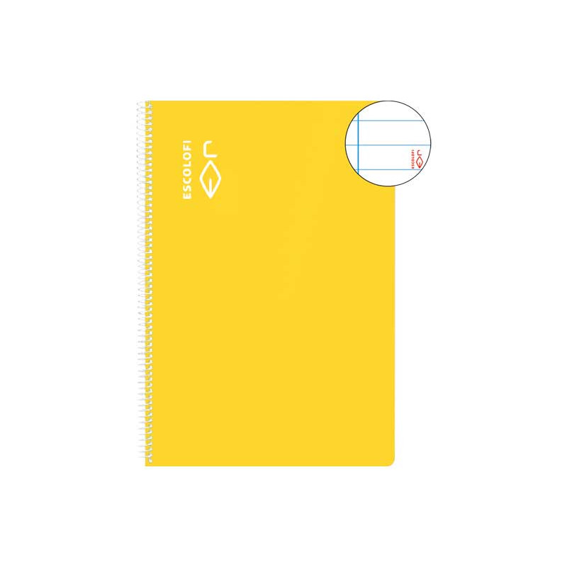 CUADERNO ESPIRAL 80h ESCOLOFI A4 HORIZONTAL CON MARGEN