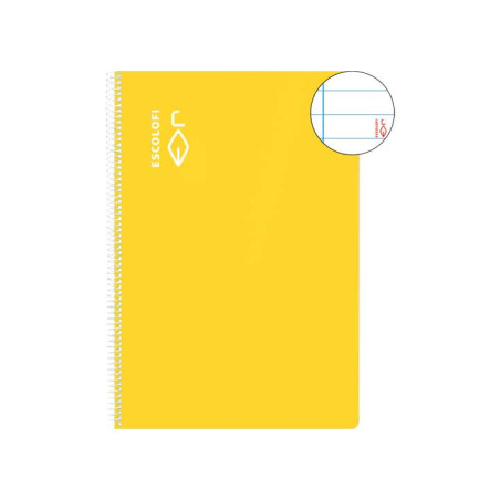 CUADERNO ESPIRAL 80h ESCOLOFI A4 HORIZONTAL CON MARGEN