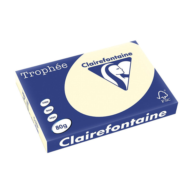 PAQUETE 500h PAPEL TROPHÉE CLAIREFONTAINE A3 PASTEL PAQUETE 500h PAPEL TROPHÉE CLAIREFONTAINE A3 PASTEL