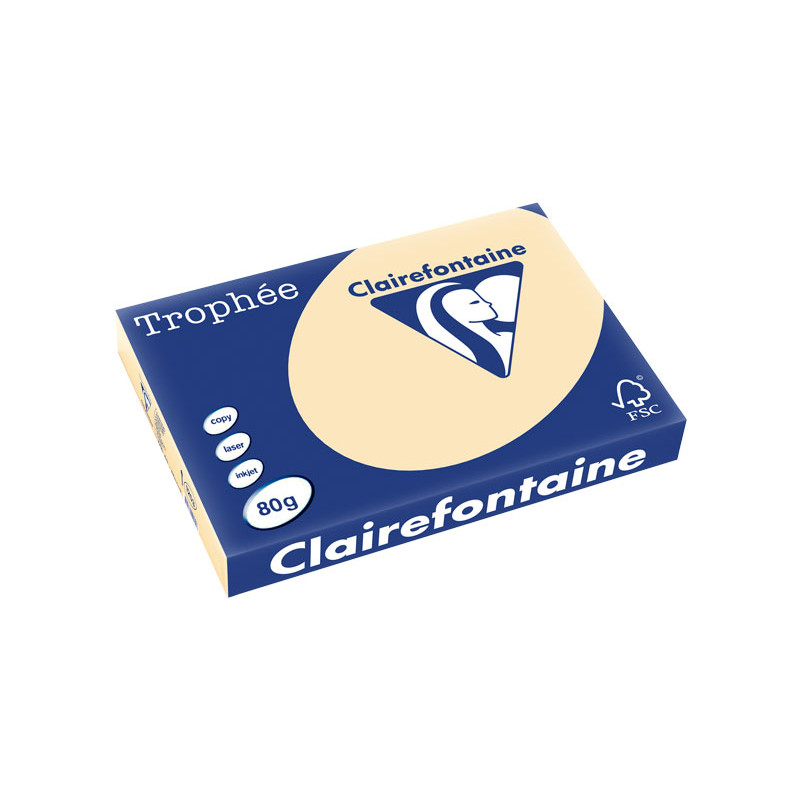 PAQUETE 500h PAPEL TROPHÉE CLAIREFONTAINE A3 PASTEL PAQUETE 500h PAPEL TROPHÉE CLAIREFONTAINE A3 PASTEL