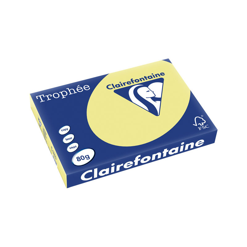 PAQUETE 500h PAPEL TROPHÉE CLAIREFONTAINE A3 PASTEL PAQUETE 500h PAPEL TROPHÉE CLAIREFONTAINE A3 PASTEL