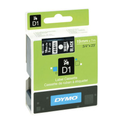 CINTA ROTULAR DYMO D1 19mm TEXTO BLANCO