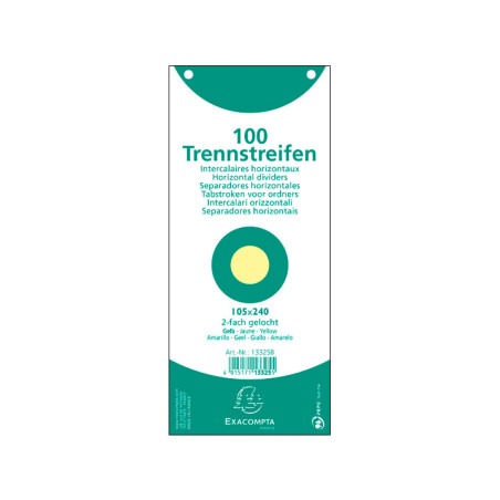 PACK 100 FICHAS EXACOMPTA SEPARADORAS