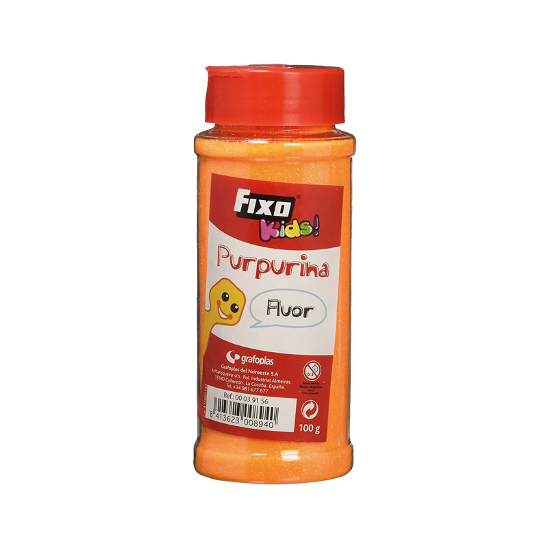 PURPURINA FIXOKIDS EFECTO FLÚOR 100gr PURPURINA FIXOKIDS EFECTO FLÚOR 100gr