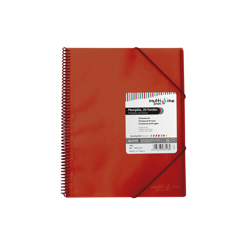 CARPETA GRAFOPLÁS CON 20 FUNDAS MAXIPLÁS PP MULTILINE CARPETA GRAFOPLÁS CON 20 FUNDAS MAXIPLÁS PP MULTILINE