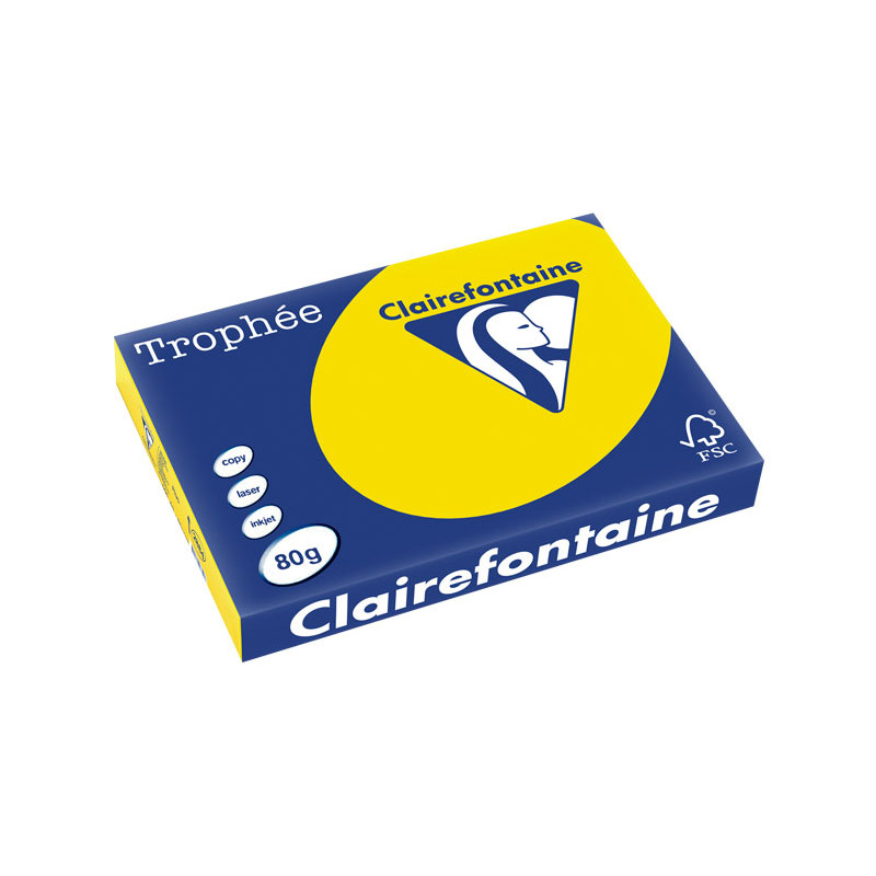 PAQUETE 500h PAPEL TROPHÉE CLAIREFONTAINE A3 FLUORESCENTE PAQUETE 500h PAPEL TROPHÉE CLAIREFONTAINE A3 FLUORESCENTE