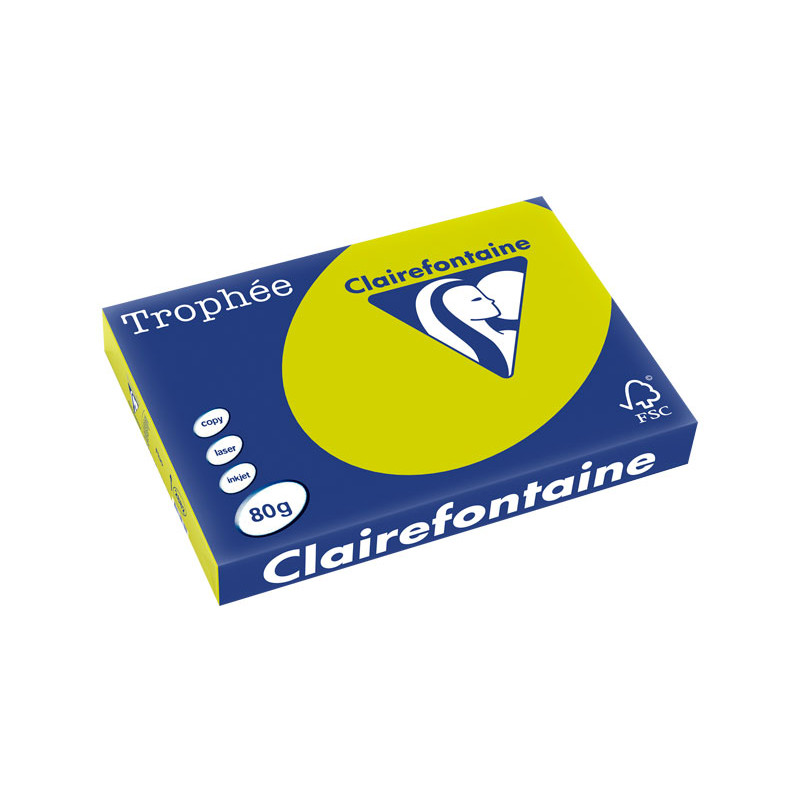 PAQUETE 500h PAPEL TROPHÉE CLAIREFONTAINE A3 FLUORESCENTE PAQUETE 500h PAPEL TROPHÉE CLAIREFONTAINE A3 FLUORESCENTE