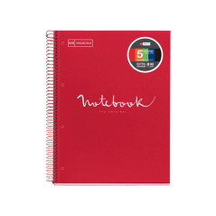 CUADERNO MIQUEL RIUS NOTEBOOK 5 "EMOTIONS" CARTÓN 120h A4 HORIZONTAL INTENSOS