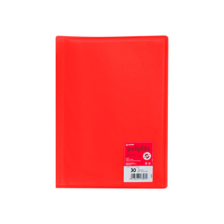 CARPETA GRAFOPLÁS CON 30 FUNDAS POLIPLÁS COLOR TRANSLÚCIDO
