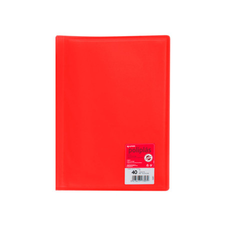 CARPETA GRAFOPLÁS CON 40 FUNDAS POLIPLÁS COLOR TRANSLÚCIDO