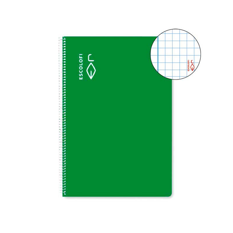 CUADERNO ESPIRAL 100h ESCOLOFI Fº 4x4 CON MARGEN