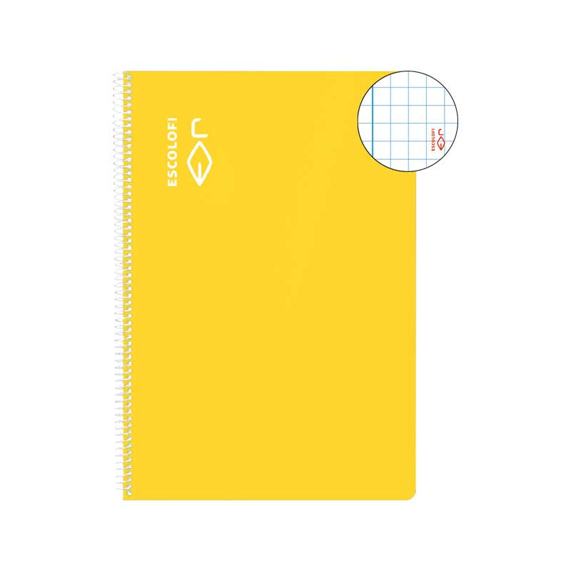 CUADERNO ESPIRAL 100h ESCOLOFI Fº 5x5 CON MARGEN