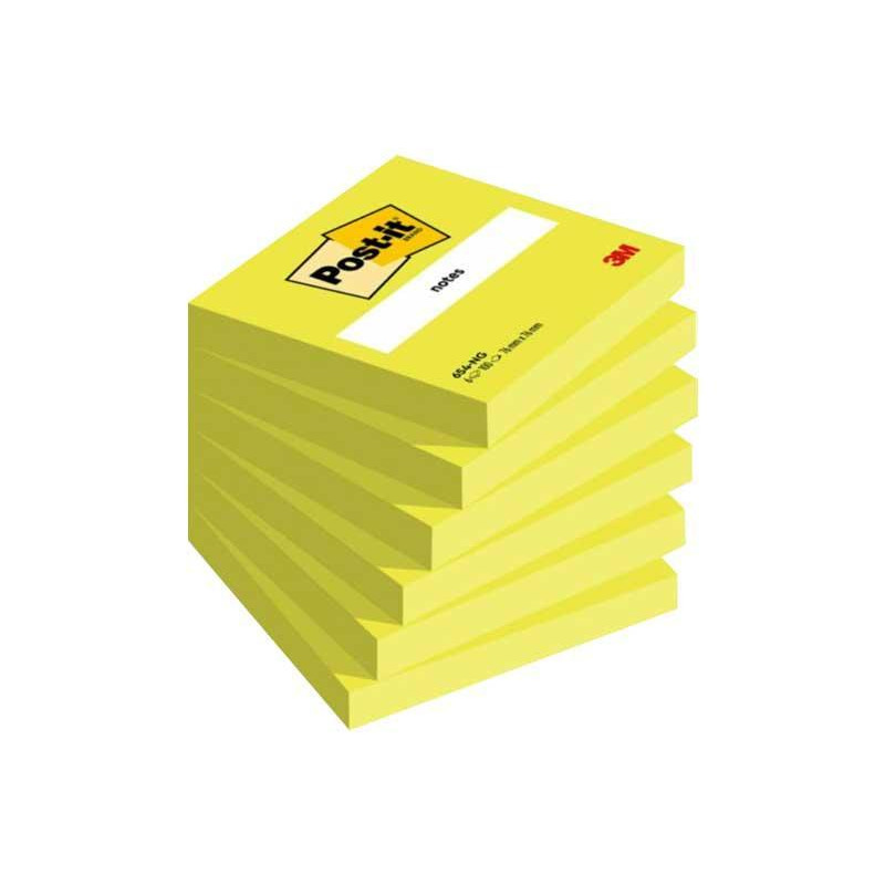 PACK 6 BLOCS NOTAS POST-IT 76x76mm