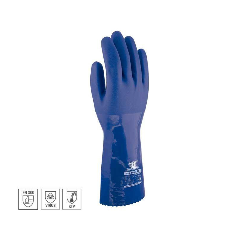 GUANTES DE SEGURIDAD QUÍMICO "SUPER OIL 35"