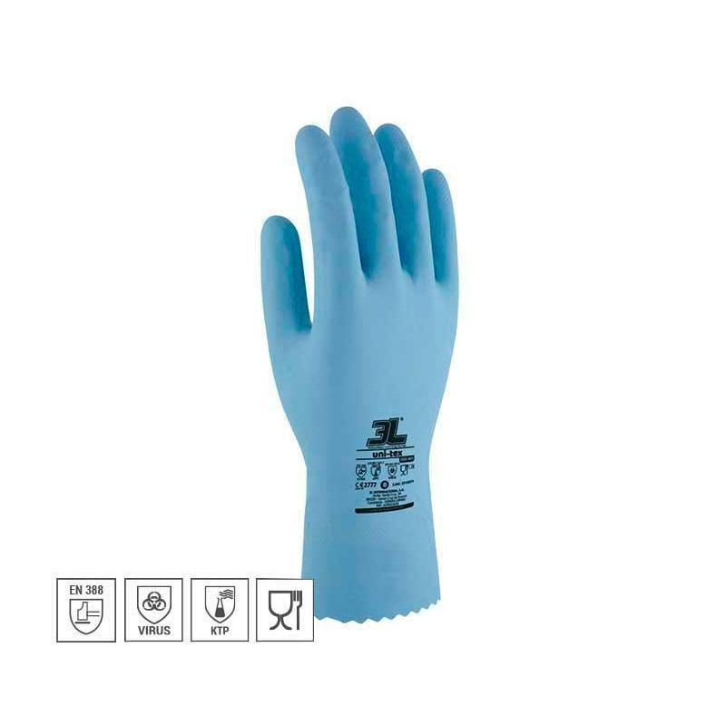 GUANTES DE SEGURIDAD QUÍMICO DOMÉSTICO "UNI-TEX"